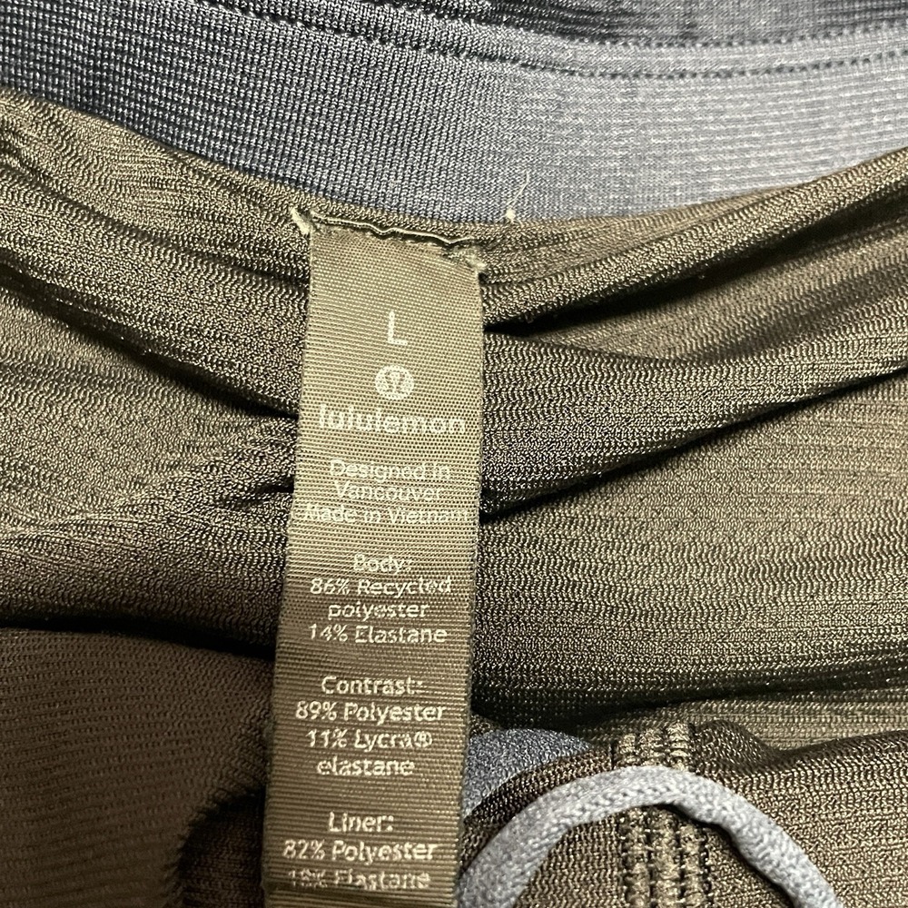 Lululemon Mens T.H.E. Short Lined 10" Blue Plaid Pattern Size Large (L) Running - Picture 2 of 10